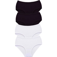 4 Adet Tutku Kadın Yüksek Bel Bato Kalın Lastik Külot S4