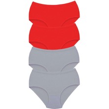 4 Adet Tutku Kadın Yüksek Bel Bato Kalın Lastik Külot S6