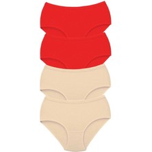 4 Adet Tutku Kadın Yüksek Bel Bato Kalın Lastik Külot S5