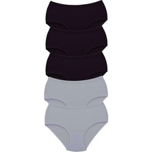 5 Adet Tutku Kadın Yüksek Bel Bato Kalın Lastik Külot S4