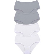 4 Adet Tutku Kadın Yüksek Bel Bato Kalın Lastik Külot S10