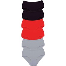 6 Adet Tutku Kadın Yüksek Bel Bato Kalın Lastik Külot S12