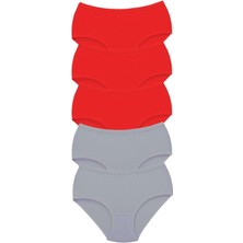 5 Adet Tutku Kadın Yüksek Bel Bato Kalın Lastik Külot S7