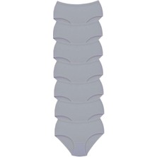 7 Adet Tutku Kadın Yüksek Bel Bato Kalın Lastik Külot Gri