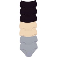 7 Adet Tutku Kadın Yüksek Bel Bato Kalın Lastik Külot S14