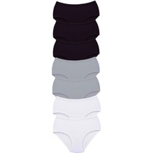 7 Adet Tutku Kadın Yüksek Bel Bato Kalın Lastik Külot S16