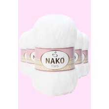 5 Adet Paris El Örgü Ipi Yünü Beyaz 208