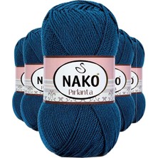 5 Adet Pırlanta Amigurumi El Örgü Ipi Yünü Petrol Mavi 10328