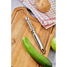 Çift Taraflı Sebze Meyve Soyucu ve Jülyen Bıçak Seti, Gri