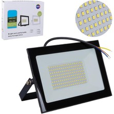 PM-22572 100 Watt - 220 Volt 6500K IP66 150* Işık Açısı Siyah Slim Kasa Beyaz LED Proje