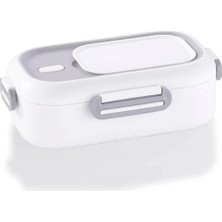 Vagonlıfe BL2106 Paslanmaz Çelik Yemek Kabı - Lunch Box 2 Bölmeli 550 ml Beyaz