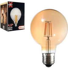 Ledx G-95 Kırılmaz Gövde 4,5 Watt Çizgili Rustik Ampul
