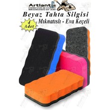 Mıknatıslı Yazı Tahta Silgisi Eva 4 Adet Beyaz Yazı Tahtası Silgisi Manyetik Kaliteli Keçe Uçlu Eva Okul Sınıf Ofis Kuru