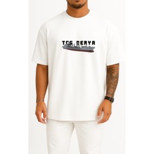 Oversize Tcg Derya - A1590 Göğüs ve Sırt Tasarımlı Unisex T-Shirt