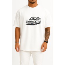 Oversize Just E30 M3 Göğüs Tasarımlı Unisex T-Shirt
