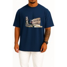 Oversize Verona Italy Göğüs ve Sırt Tasarımlı Unisex T-Shirt