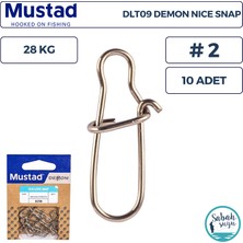 Mustad Demon DLT09 Nice Snap Klips #2 28KG (10 Adet)
