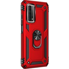 Piyasa Sepeti Huawei P Smart 2021 Yüzüklü Tank Kılıf Bordo