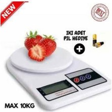 Dijital Hassas Tartı 10 kg Kapasiteli, Şık ve Kullanışlı Mutfak Tartısı Beyaz