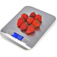 Dijital Çelik Mutfak Tartısı, Hassas, Lüks, 1g-5kg, Ekranlı, Dayanıklı, Krom