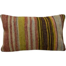 Yeni El Dokuma Dekoratif Lumbar Kilim Kırlent Yastık Kılıfı 6155