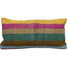 Yeni El Dokuma Dekoratif Lumbar Kilim Kırlent Yastık Kılıfı 6162