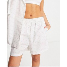 Spor Giyim Günlük Modern Kadın Yüksek Bel Dokuma Şort Cng-Store