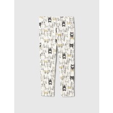 Gap Kız Bebek Kırık Beyaz Desenli Legging Tayt