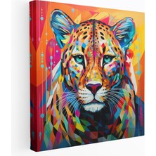 Popcas Çita Duvar Dekorasyonu - Modern Geometrik Kanvas Tablo - Duvar Sanatı Modern Sanat Çita