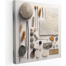 Popcas Doğal Dokular Kanvas Tablo - Doğal Dokuların Nötr Koleksiyonu Huzur Toprak Unsurları