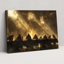 Popcas Leonardo Da Vinci Duvar Dekorasyonu - Leonardo Da Vinci Tuval Duvar Sanatı Kanvas Tablo