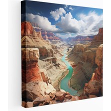 Popcas Dünyanın En Güzel Manzaraları - Grand Canyon Fotoğraf Gerçekçi Kanvas Tablo - Dünyanın En Güzel Manzaraları Kanvas Fotoğraf Gerçekçi Ev Dekorasyonu