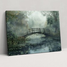 Popcas Sisli Sabah Manzara Tablosu - Claude Monet Kanvas Tablo Sanatı Sisli Sabah Manzarası