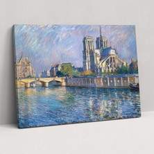Popcas Claude Monet Rouen Katedrali Kanvas Tablo - Claude Monet Kanvas Duvar Sanatı