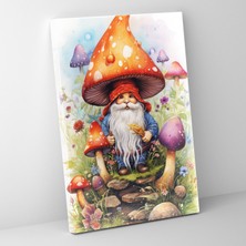 Popcas Keyifli Cüce Kanvas Tablo - Cüce Canlı Renkler Duvar Sanatı