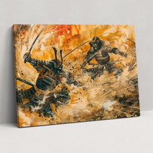 Popcas Efsanevi Samuray Savaşçıları - Mitoloji Kanvas Tablo Sanatı