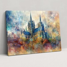 Popcas Claude Monet Rouen Katedrali Kanvas Tablo - Claude Monet Kanvas Duvar Sanatı Duvar Sanatı