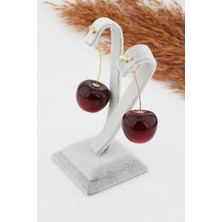 By Zeyna Aksesuar Kadın Özel Tasarım Kirazlı Küpe