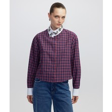 Aplikeli Ekose Desen Gömlek  IW6250025053035