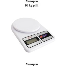 Nanopro Dijital 10 kg Mutfak Tartısı, Hassas ve LCD Ekranlı, Beyaz Renk