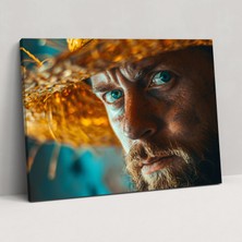 Popcas Vincent Van Gogh Kanvas Tablo - Vincent Van Gogh'un Kendi Portresi Duvar Sanatı