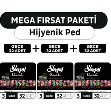 Sleepy Black Premium Plus Hijyenik Ped Mega Fırsat Paketi Gece 96 Adet