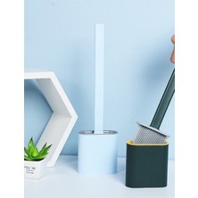 Silikon Banyo Tuvalet Klozet Temizleme Fırçası ve Tutucu Set, Siyah