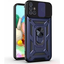 Piyasa Sepeti Kızaklı Tank Kılıf Samsung Galaxy A71 Lacivert