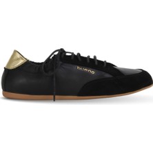 Bueno Shoes Siyah Süet-Deri Kadın Düz Ayakkabı 01WE6701 01WE6701