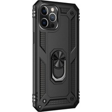 Piyasa Sepeti Apple iPhone 12 Pro 6.1'' Yüzüklü Tank Kılıf Siyah