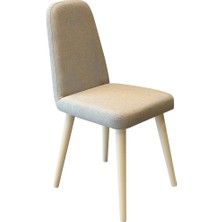 Rabi Mobilya Miora Mini Sandalye Krem Krem 2'li Set