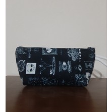 Owl Bag Gotik Figurler Desenli Kalemlik - Makyaj Çantası