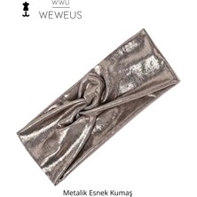 Weweus Metalik Toprak Renk Premium Kadın Saç Bandı