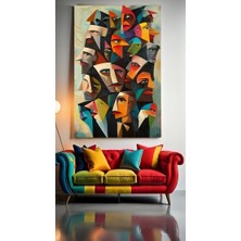 Özkacar Group Soyut Sanat Duvar Salon Güzellik Salonu Ofis Dükkan Dekarasyon Kanvas Tablo